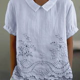 Viviana | Camicia ricamata a fiori