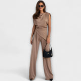 Michela | Completo con top asimmetrico e pantaloni ampi