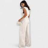 Michela | Completo con top asimmetrico e pantaloni ampi