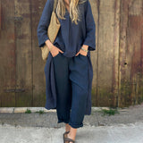 Lucilla | Completo drappeggiato elegante