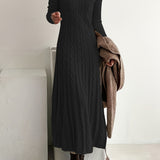 Evelina | Abito lungo in maglia a trecce