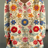 Andreina | Blusa a fiori dai colori tenui