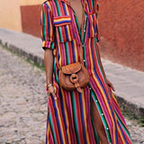 Cristiana | Gonna lunga casual a righe
