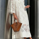 Cristina | Abito midi a fiori con scollo a V in stile glamour da spiaggia