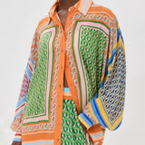 Alice | Camicia colorata in stile tropicale
