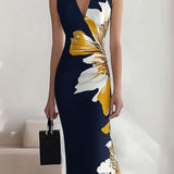 Penelope | Abito midi elegante in stile glamour da spiaggia