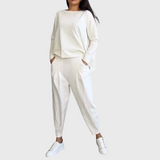Stefania | Completo comodo con pantaloni con pieghe