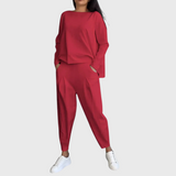 Stefania | Completo comodo con pantaloni con pieghe