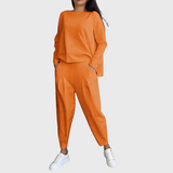 Stefania | Completo comodo con pantaloni con pieghe