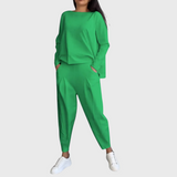 Stefania | Completo comodo con pantaloni con pieghe