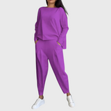 Stefania | Completo comodo con pantaloni con pieghe