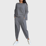 Stefania | Completo comodo con pantaloni con pieghe