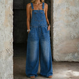 Giorgia | Salopette in denim con vita elasticizzata