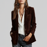 Marcella | Blazer in morbido scamosciato