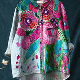 Fernanda | T-shirt casual con stampa floreale vintage