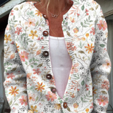 Pia | Cardigan con fresca stampa a piccoli fiori e bottoni
