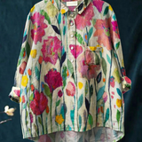 Rossella | Maglietta casual in stile vintage con motivo floreale
