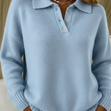 Marcella | Maglione in maglia con colletto polo