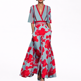 Lorena | Abito lungo elegante con scollo profondo