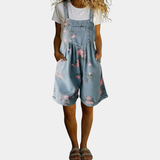 Elisabetta | Salopette in denim a fiori