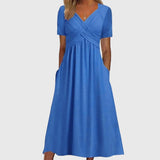 Regina | Abito midi con effetto pancia piatta