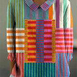 Olivia | Blusa patchwork dal tocco artistico