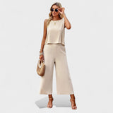 Monica | Completo in lino con gilet e pantaloni