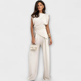 Michela | Completo con top asimmetrico e pantaloni ampi