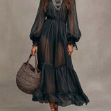 Sabina | Abito midi elegante con scollo a V