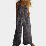 Livia | Salopette stampata fluida