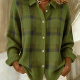 Delia | Giacca-camicia a quadri con bottoni