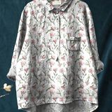 Mirella | Camicia casual con motivo floreale rosa primaverile