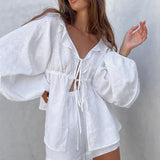 Lavinia | Completo con volant e shorts
