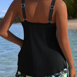 Serena | Tankini a righe con pantaloncino da spiaggia
