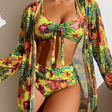 Gloria | Bikini con gonna floreale
