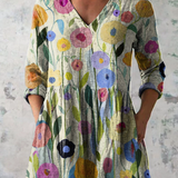 Brigida | Blusa lunga con scollo a V