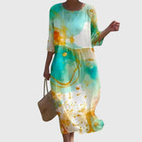 Sandra | Abito lungo a fiori elegante