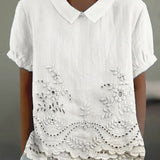 Viviana | Camicia ricamata a fiori