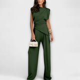 Michela | Completo con top asimmetrico e pantaloni ampi