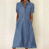 Claudia | Abito in jeans a maniche corte