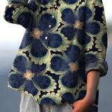 Rita | Camicia casual vintage con fantasia floreale