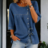 Silvia | Camicia lunga vintage in denim