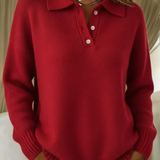 Marcella | Maglione in maglia con colletto polo
