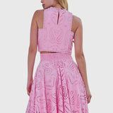 Lidia | Set elegante con top corto e gonna