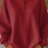 Aurelia | Maglione in maglia a nido d'ape con bottoni