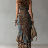 Milena | Abito lungo floreale in stile vintage