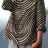 Gemma | Camicia casual con stampa a cerchi e linee