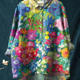 Rosalia | Camicia casual in stile vintage con motivo floreale