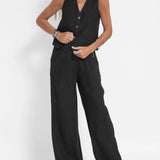 Daniela | Completo con gilet abbottonato e pantaloni ampi