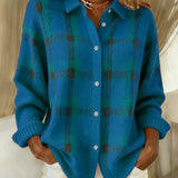 Delia | Giacca-camicia a quadri con bottoni